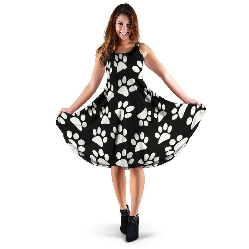 Paw Print Dress Tunics Polka dots