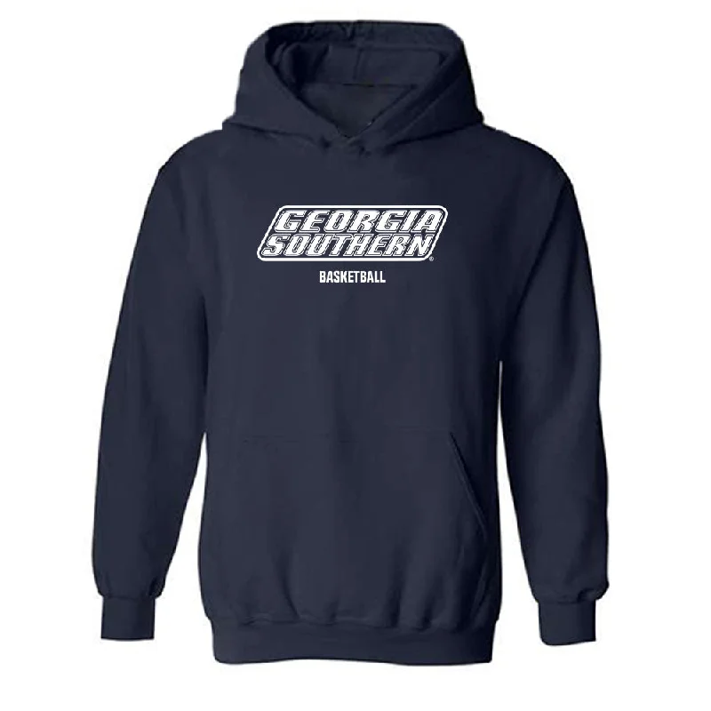 Georgia Southern - NCAA Women's Basketball : Tamiria Jones - Hooded Sweatshirt Hoodie with Raw Hem Edgy Unfinished