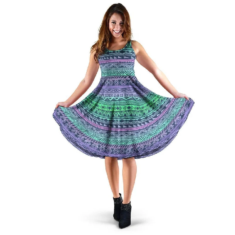 Neon Tribal Aztec Hand Drawn Dress Tunics Custom made