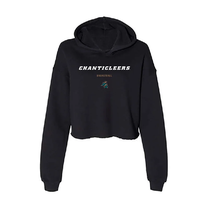 Coastal Carolina - NCAA Women's Basketball : Dawson Jemerson - Women's Crop Fleece Hoodie Hoodie with Drawcord Adjustable Secure