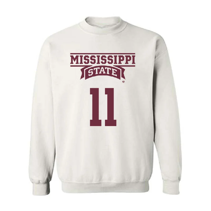Mississippi State - NCAA Women's Basketball : Tahj-Monet Bloom - Classic Shersey Crewneck Sweatshirt Hoodie with Raw Hem Edgy Unfinished
