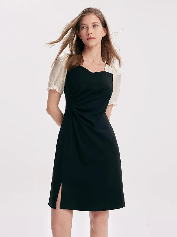 Asymmetric Pleated Dress Tunics Trendy modern