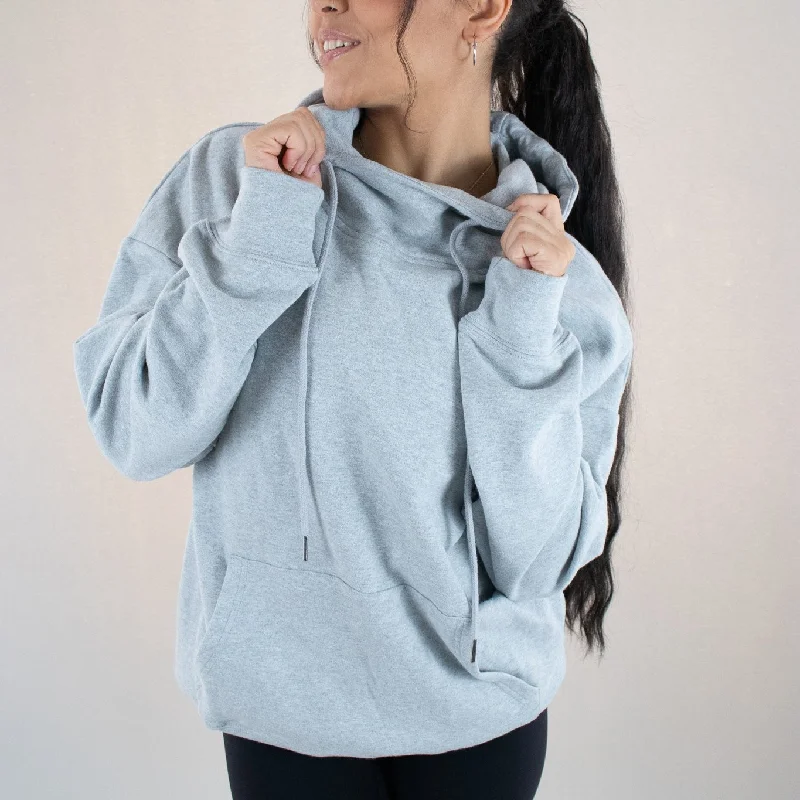 Cozy Up Cowl Neck Hoodie | SALE Hoodie with V-Neck Classic Versatile