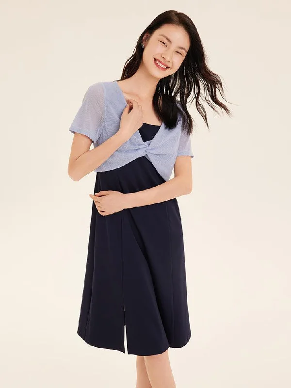 Two-Piece Suit Knitted & Twisted Dress Tunics Versatile all-occasion