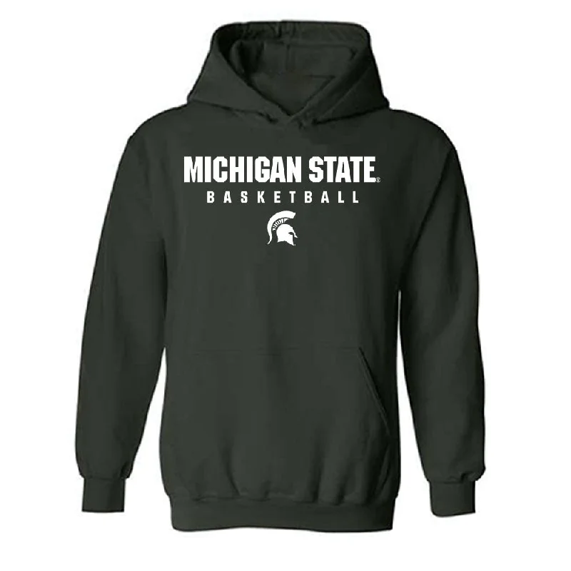 Michigan State - NCAA Women's Basketball : Ines Sotelo - Classic Shersey Hooded Sweatshirt Hoodie with Pastel Soft Subtle