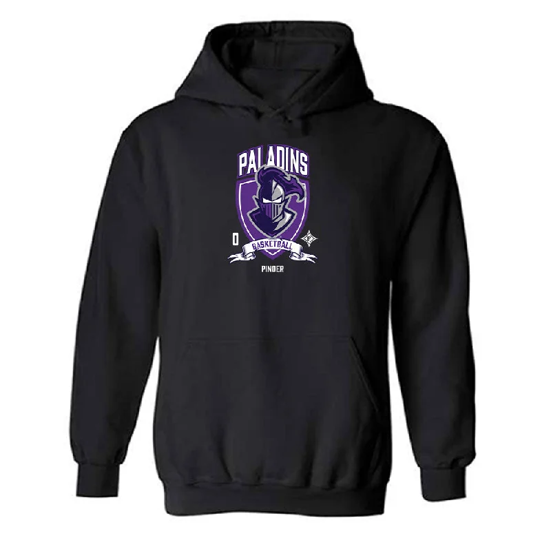 Furman - NCAA Women's Basketball : Jayda Pinder - Classic Fashion Shersey Hooded Sweatshirt Hoodie with Hem Lace Feminine Delicate