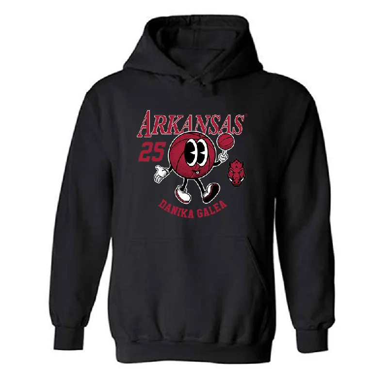 Arkansas - NCAA Women's Basketball : Danika Galea - Fashion Shersey Hooded Sweatshirt Hoodie with Crew Neck Simple Timeless