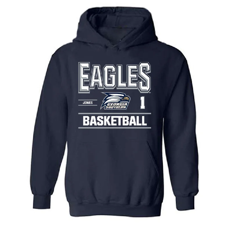 Georgia Southern - NCAA Women's Basketball : Tamiria Jones - Hooded Sweatshirt Hoodie with Rolled Sleeves Casual Relaxed