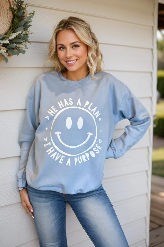 He Has a Plan Sweatshirt Hoodie with Camouflage Military Edgy