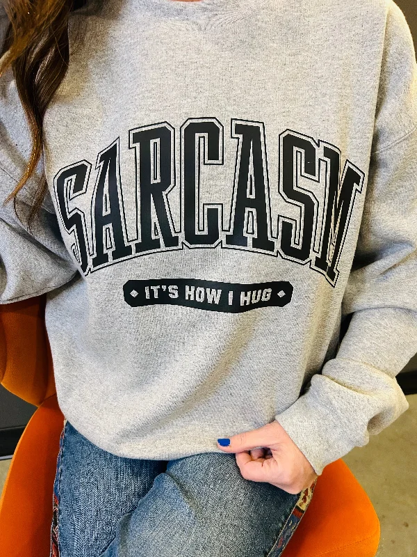 Sarcasm Sweatshirt Hoodie with Velcro Closure Adjustable Secure