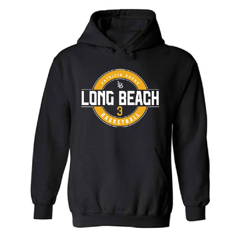 LBSU - NCAA Women's Basketball : Patricia Chung - Classic Fashion Shersey Hooded Sweatshirt Hoodie with Tied Waist Feminine Flattering