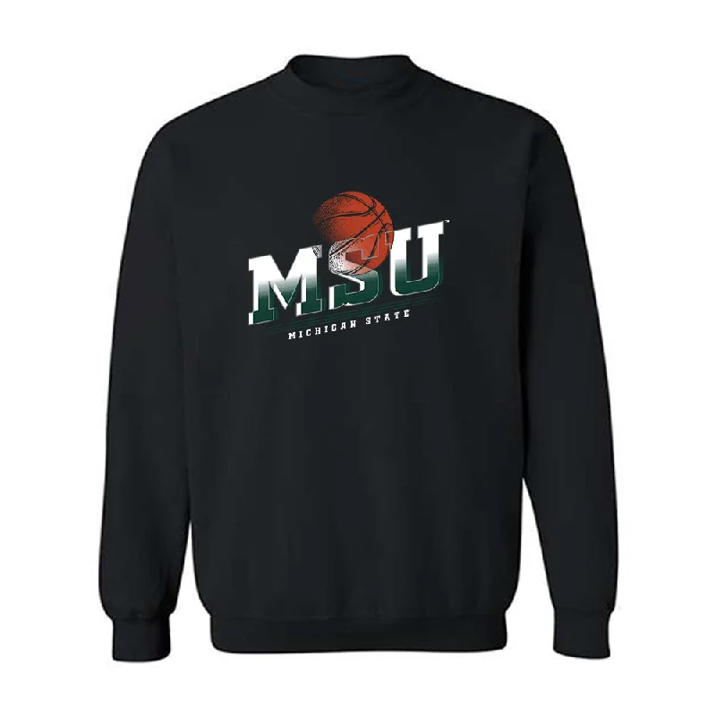 Michigan State - NCAA Women's Basketball : Ines Sotelo - Sports Shersey Crewneck Sweatshirt Hoodie with Crew Neck Simple Timeless