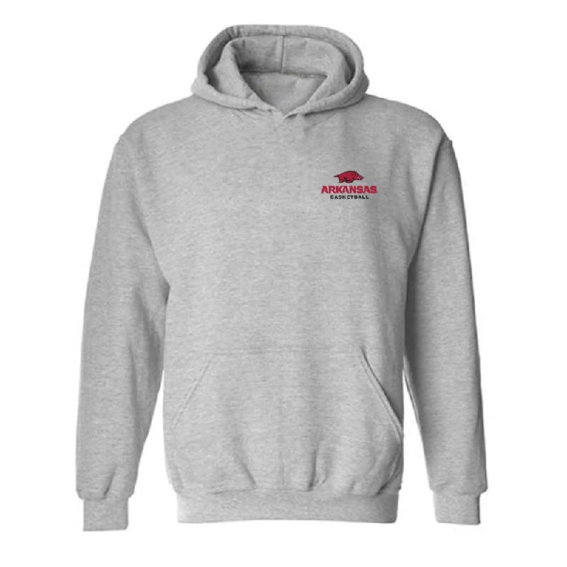 Arkansas - NCAA Women's Basketball : Danika Galea - Hooded Sweatshirt Hoodie with Metallic Shiny Futuristic