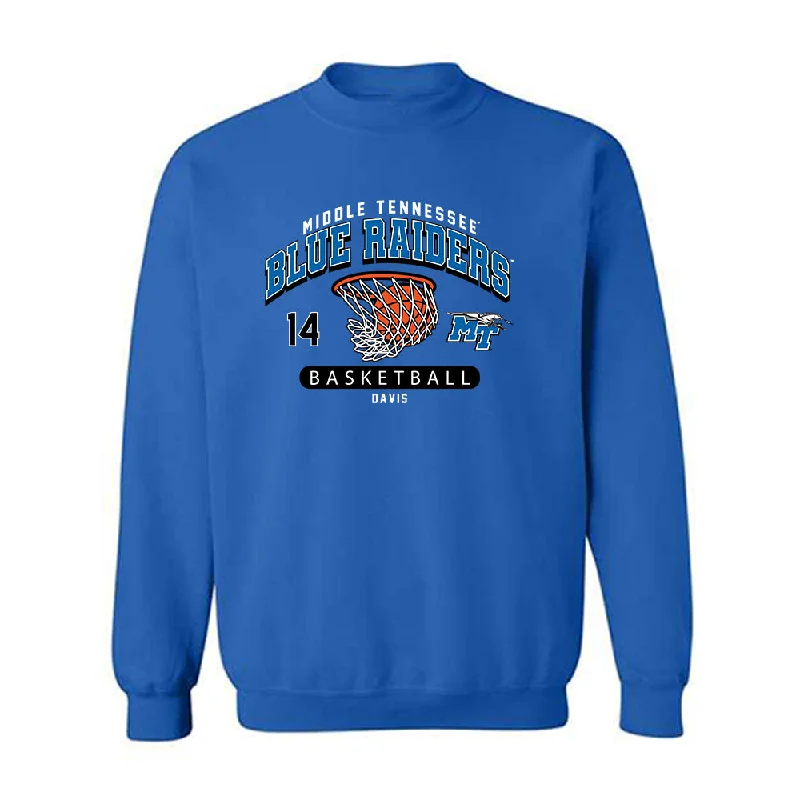 MTSU - NCAA Women's Basketball : Savannah Davis - Fashion Shersey Crewneck Sweatshirt Hoodie with Gradient Ombre Colorful