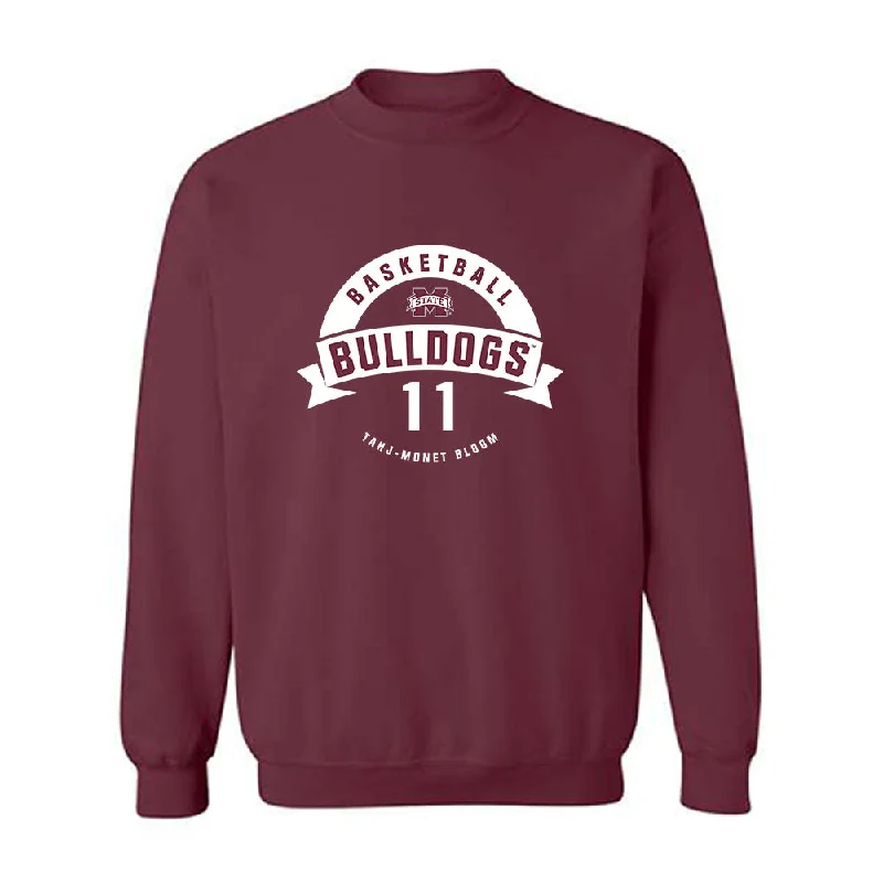 Mississippi State - NCAA Women's Basketball : Tahj-Monet Bloom - Classic Fashion Shersey Crewneck Sweatshirt Hoodie with Rolled Sleeves Casual Relaxed