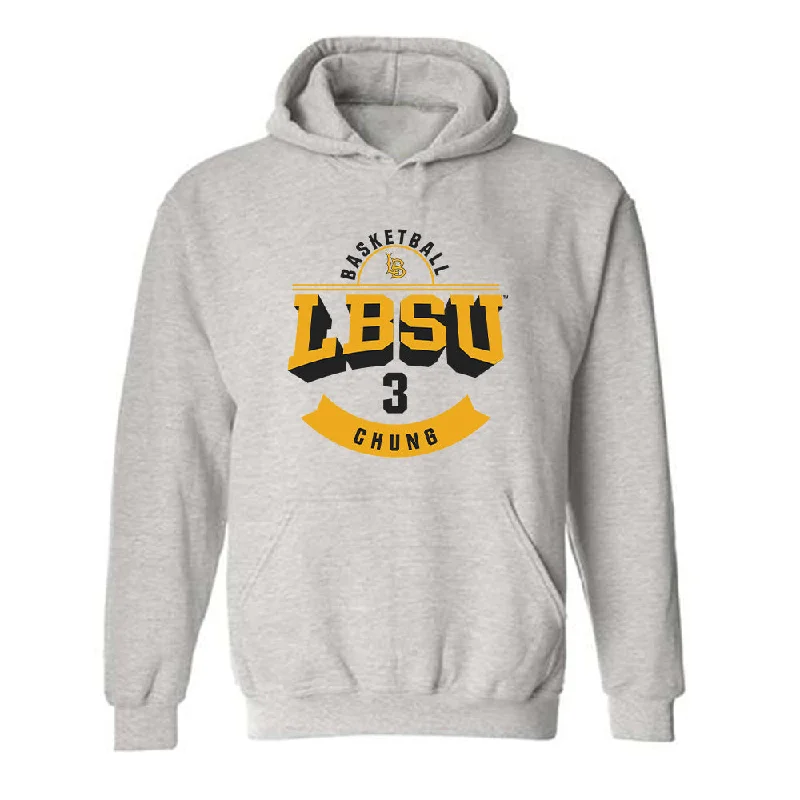 LBSU - NCAA Women's Basketball : Patricia Chung - Classic Fashion Shersey Hooded Sweatshirt Hoodie with Side Slits Relaxed Casual