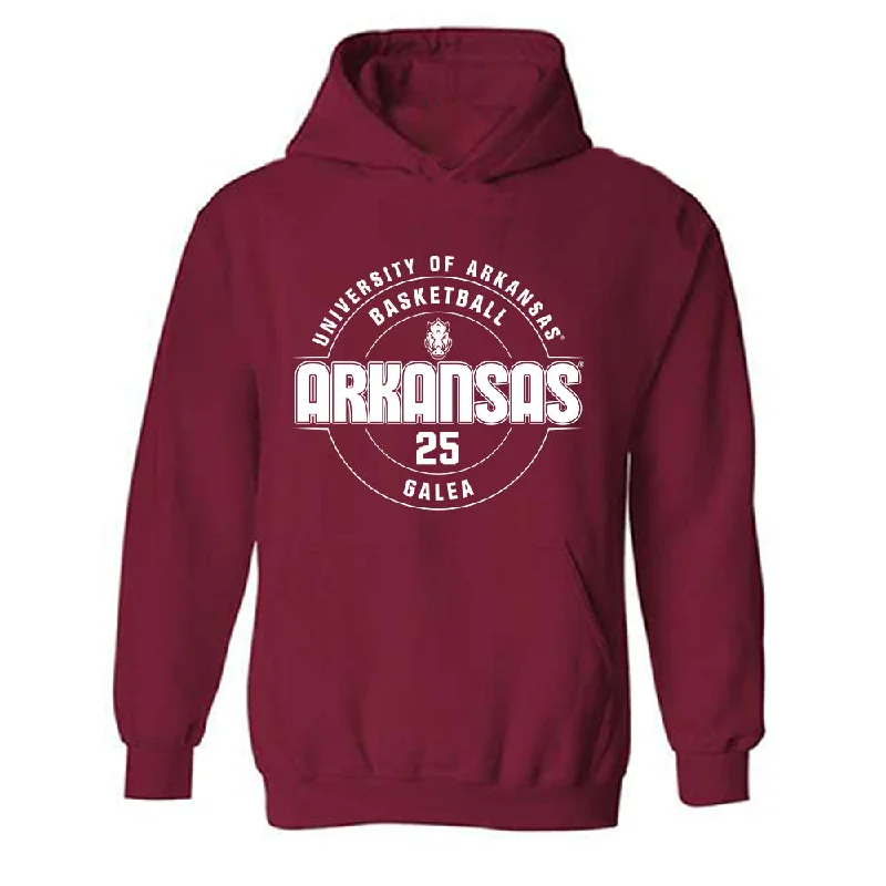 Arkansas - NCAA Women's Basketball : Danika Galea - Classic Fashion Shersey Hooded Sweatshirt Hoodie with Batwing Sleeves Loose Dramatic