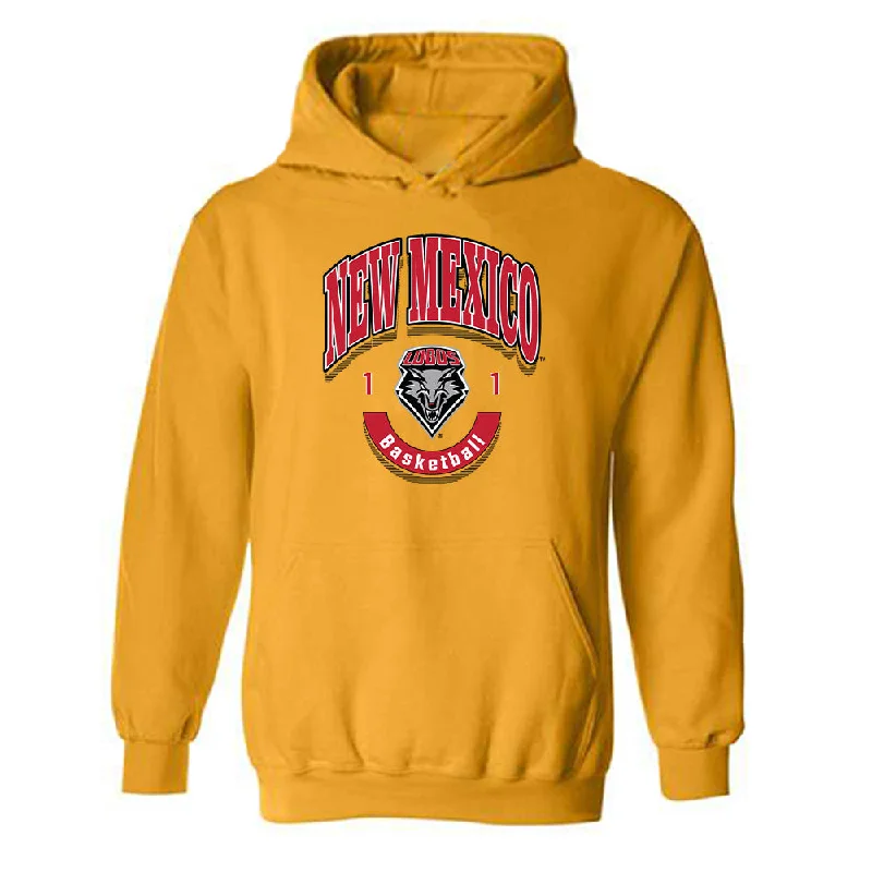 New Mexico - NCAA Women's Basketball : Lydie Mwamba - Classic Fashion Shersey Hooded Sweatshirt Hoodie with High Neck Warm Protective