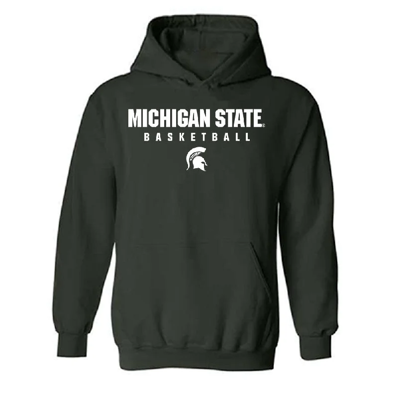 Michigan State - NCAA Women's Basketball : Ines Sotelo - Classic Shersey Hooded Sweatshirt Hoodie with Puffed Sleeves Voluminous Trendy