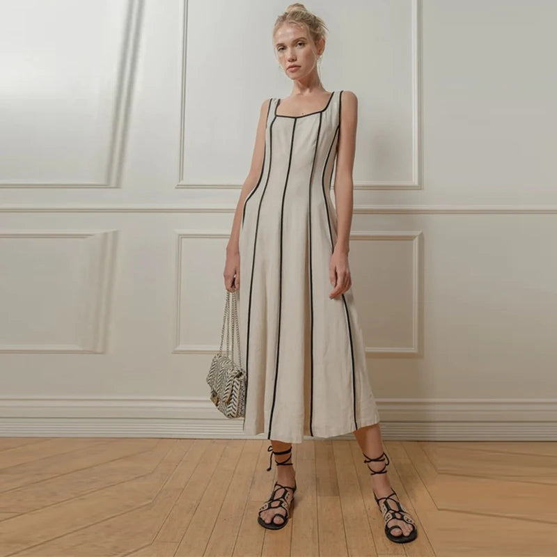Tank Sleeveless Long Dress Tunics Trendy modern