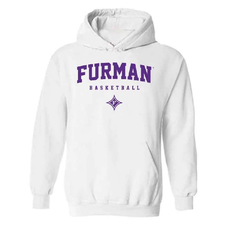 Furman - NCAA Women's Basketball : Jayda Pinder - Classic Shersey Hooded Sweatshirt Hoodie with Hem Applique Textured Unique