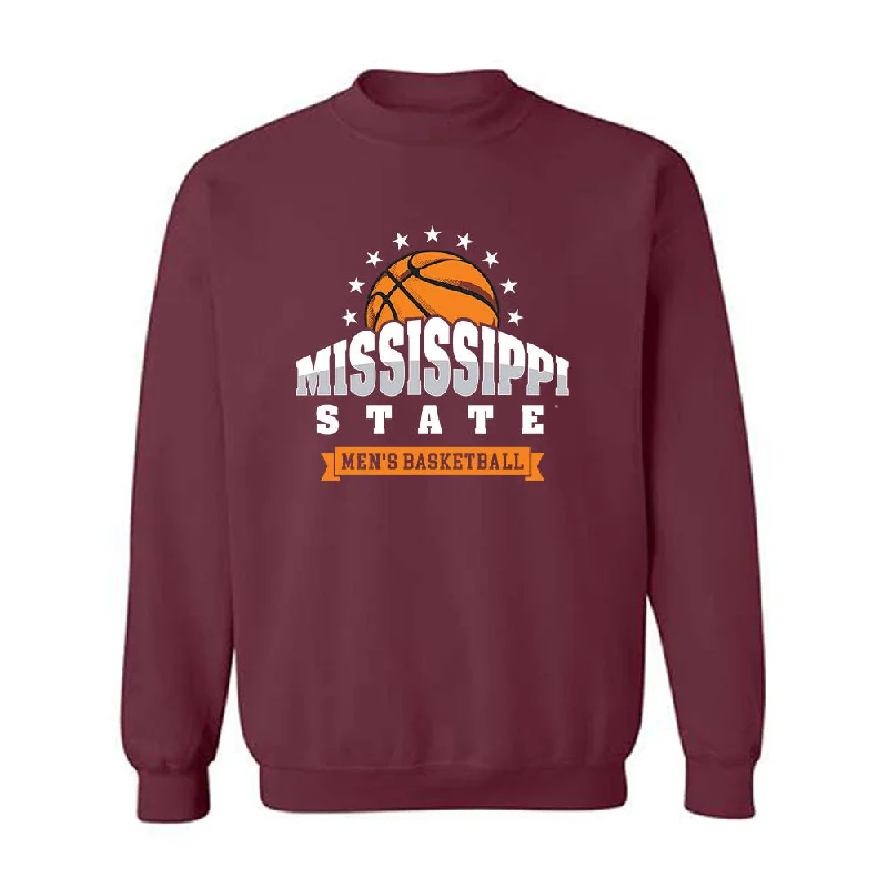 Mississippi State - NCAA Women's Basketball : Anaisha Carriere - Sports Shersey Crewneck Sweatshirt Hoodie with Frayed Bohemian Relaxed