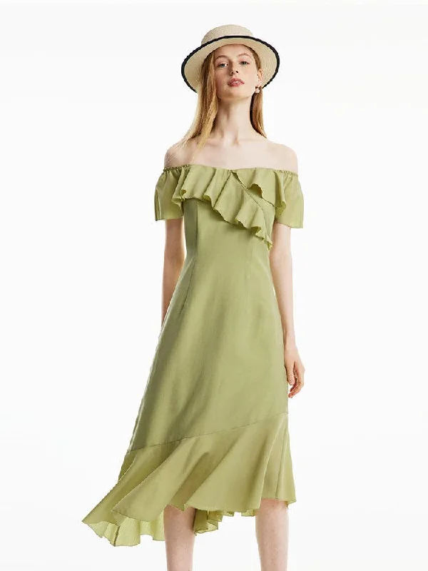 Matcha Green Ruffle Dress Tunics Floral girly