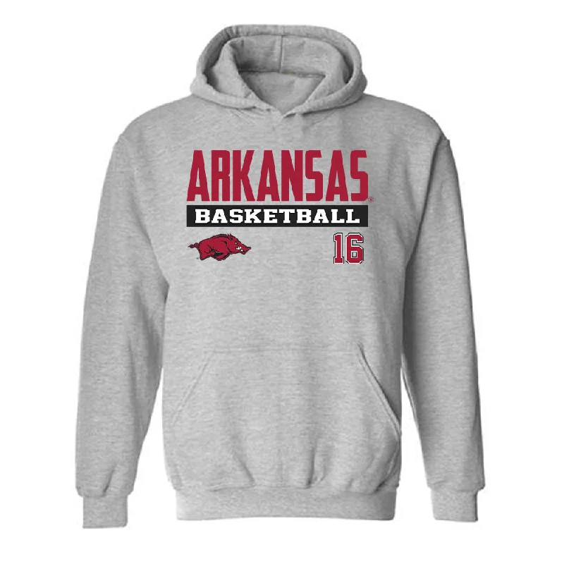 Arkansas - NCAA Women's Basketball : Pinja Paananen - Classic Fashion Shersey Hooded Sweatshirt Hoodie with Hem Fringe Bohemian Relaxed