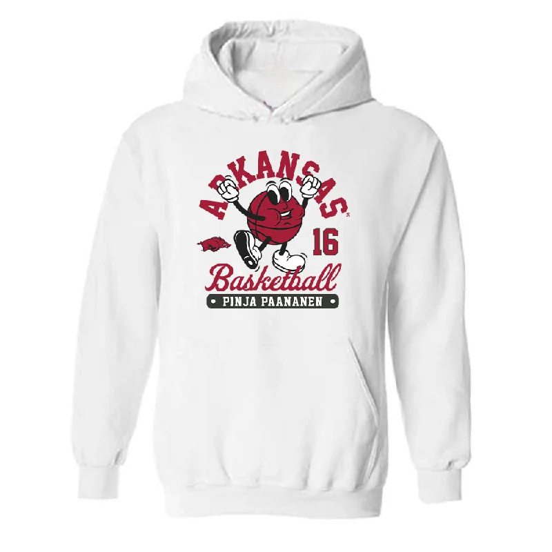 Arkansas - NCAA Women's Basketball : Pinja Paananen - Fashion Shersey Hooded Sweatshirt Hoodie with High-Low Hem Asymmetrical Trendy