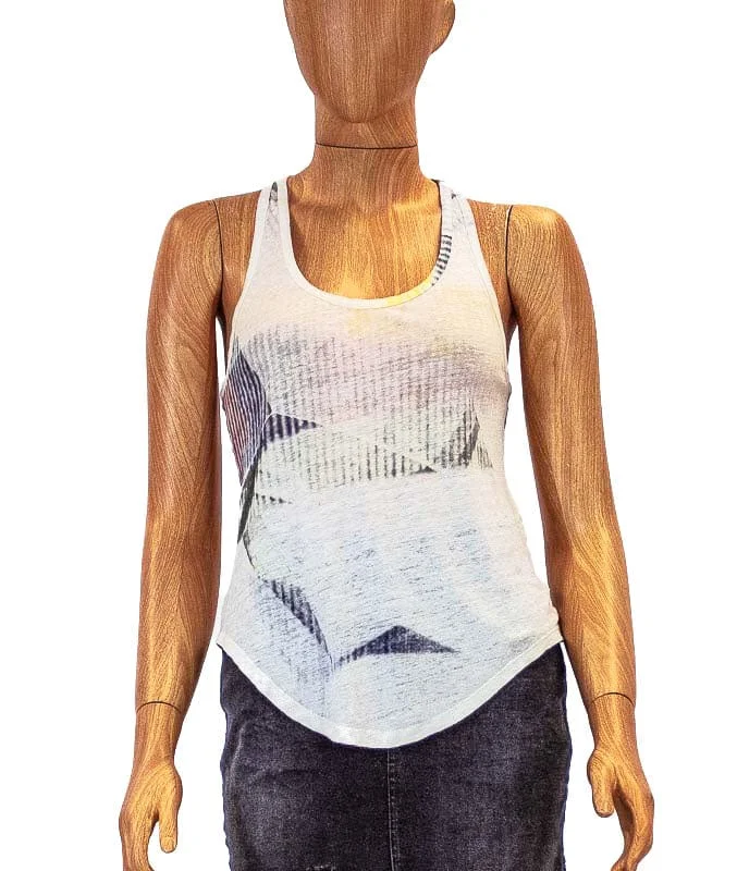 Casual Printed Tank lace tank top