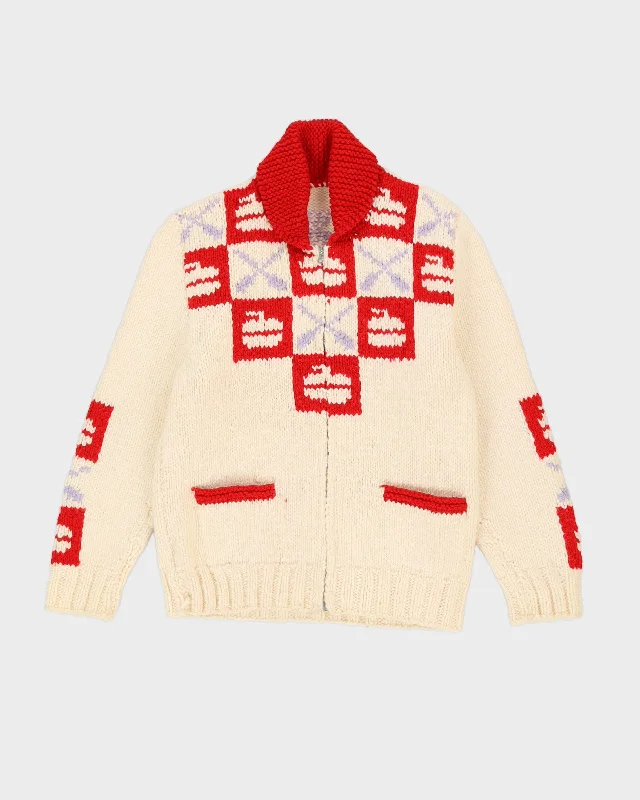 Vintage 1970s Knitted Cardigan With Matching Hat - M Long Cardigan Short Cardigan Medium Cardigan Vintage 1970s Knitted Cardigan With Matching Hat - M Long Cardigan Short Cardigan Medium Cardigan