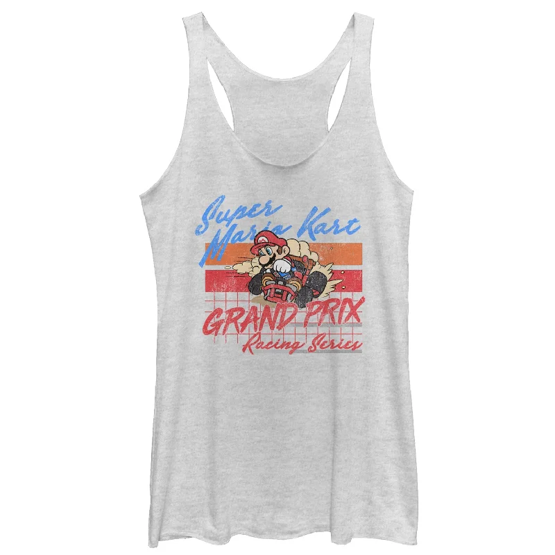 Women's Nintendo Mario Kart Retro Grand Prix Racerback Tank Top mint tank top