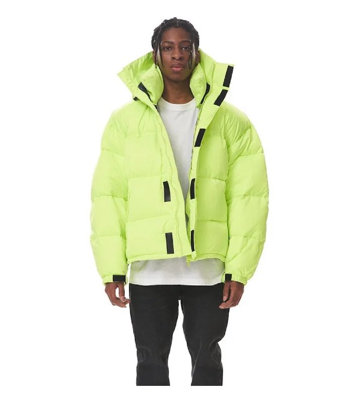 Oversized Down Jacket ( Unisex ) Welt Pockets Slit Pockets Flap Pockets
