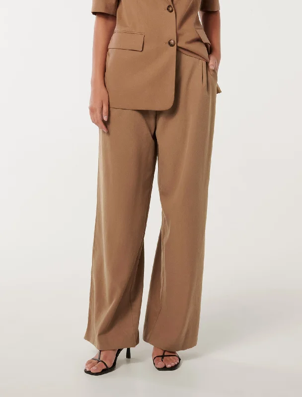 Bowie Wide Leg Pants Comfortable Pleated Pants