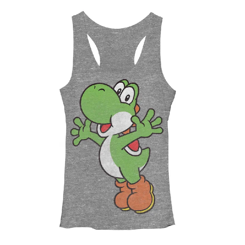 Women's Nintendo Mario Sidekick Yoshi Racerback Tank Top turquoise tank top