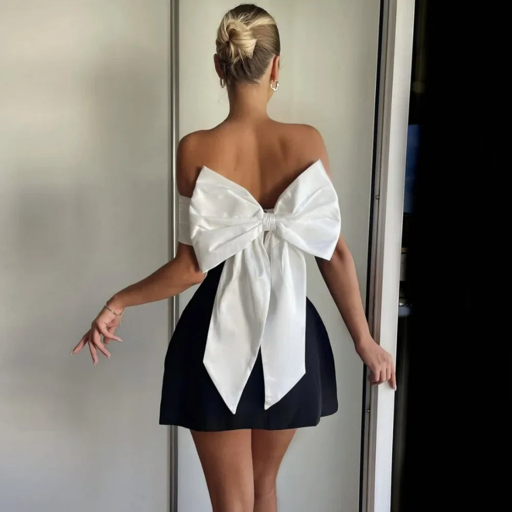 Lunivop Fashion Bow Mini Dress Women Elegant Off The Shoulder Bodycon A-line Dresses Sexy Backless Club Birthday Party Dress 2024 Black Lace Sexy Club Lunivop Fashion Bow Mini Dress Women Elegant Off The Shoulder Bodycon A-line Dresses Sexy Backless Club Birthday Party Dress 2024 Black Lace Sexy Club