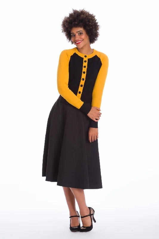 TIGER QUEEN CARDIGAN Notch Collar Peter Pan Collar Cowl Neck