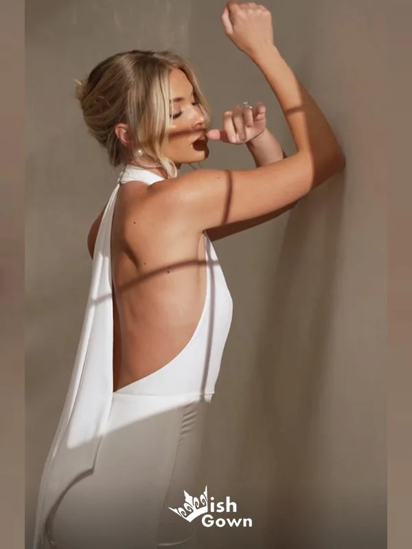 Gorgeous White Halter Mermaid Long Party Dress Prom Dresses,Evening Dress Online, WGP893 Tunics stripes playful Gorgeous White Halter Mermaid Long Party Dress Prom Dresses,Evening Dress Online, WGP893 Tunics stripes playful