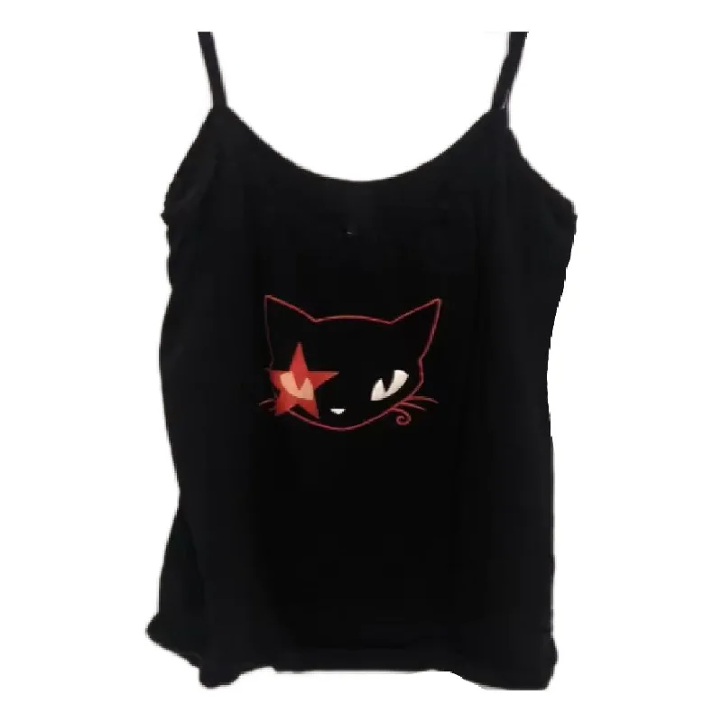 StarCat- the Star Cat Face Tank Top 2 Colors lace tank top
