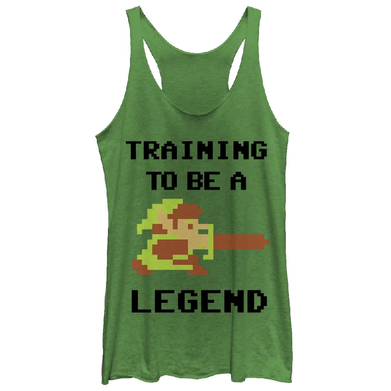 Women's Nintendo Legend of Zelda Link Training Racerback Tank Top crew neck tank