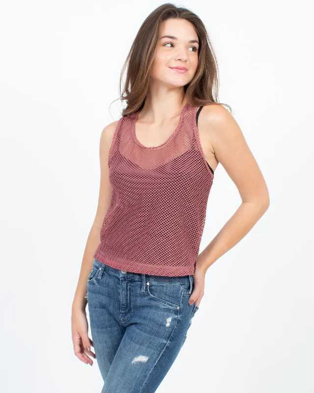 Open Mesh Tank cotton tank top
