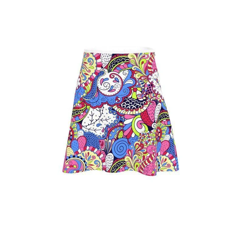 Sechia Knee Length Skater Skirt denim skirt trendy