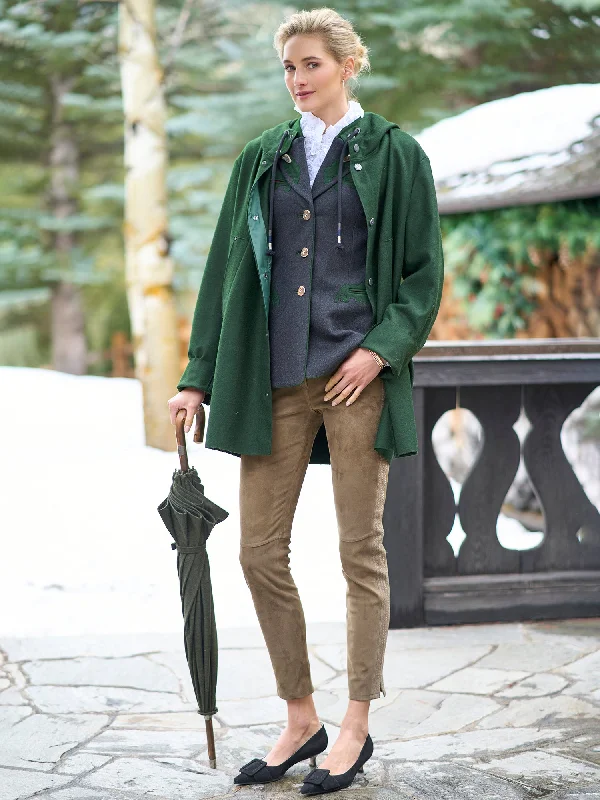 Albrun Suede Pant Trendy High-Waist Trousers