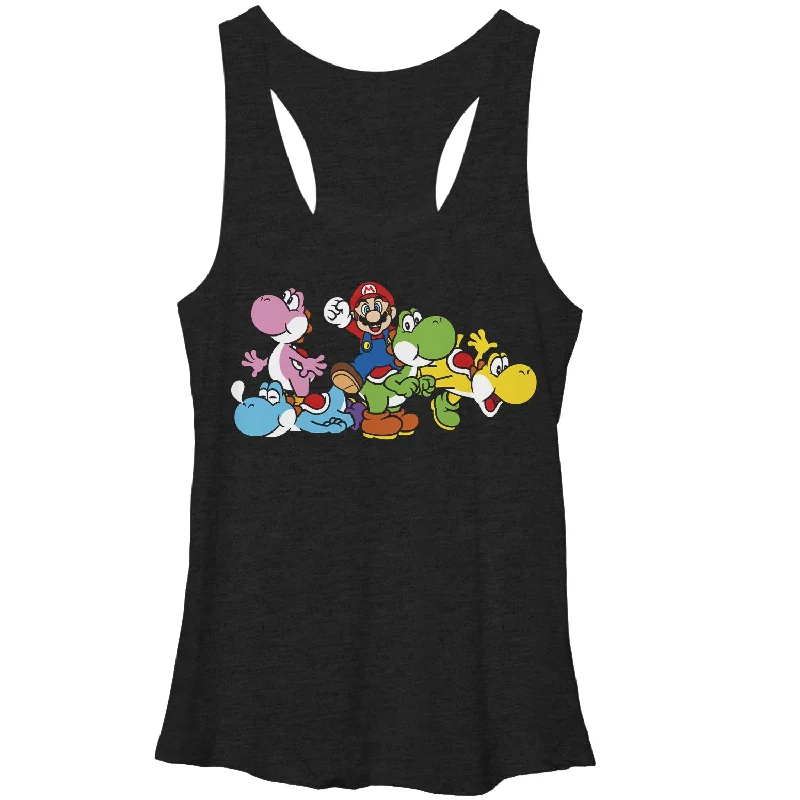 Women's Nintendo Yoshi in Many Colors Racerback Tank Top boho tank top