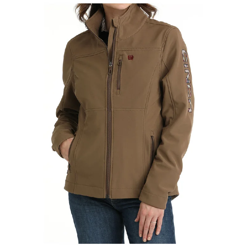 MAJ9866030 Cinch Women's Carry Conceal Bonded Jacket - Brown Wool Fabric Cashmere Fabric Tweed Fabric