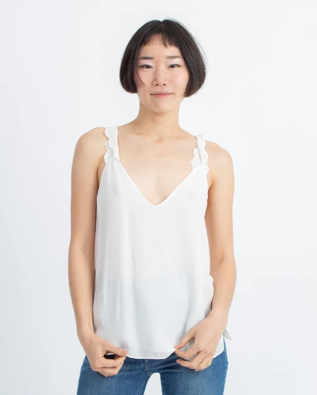 Eyelet Strap Tank lime green tank