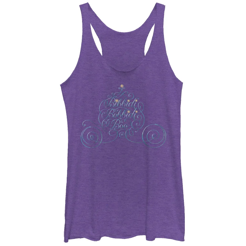 Women's Cinderella Bibbidi Bobbidi Boo Racerback Tank Top baby blue tank
