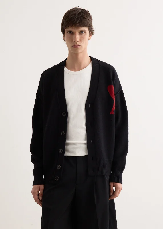 Red ADC Cardigan Lace Blend Ribbed Blend Corduroy Blend