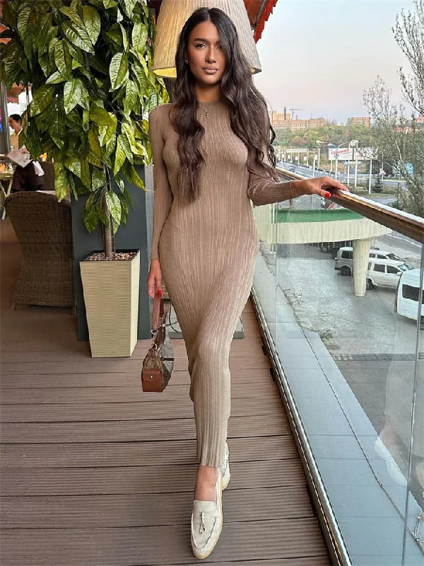 Cinessd Nye Ouyfit Fashion Knit Ribbed Maxi Dress Ladies High Waist Long Sleeve Patchwork Elegant Slim Party Dress Autumn 2025 Knitwear Dress sweetheart Neckline Romantic Cinessd Nye Ouyfit Fashion Knit Ribbed Maxi Dress Ladies High Waist Long Sleeve Patchwork Elegant Slim Party Dress Autumn 2025 Knitwear Dress sweetheart Neckline Romantic