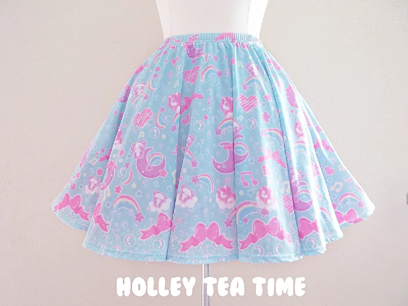Bubbly dreams mint skater skirt [made to order] linen skirt airy